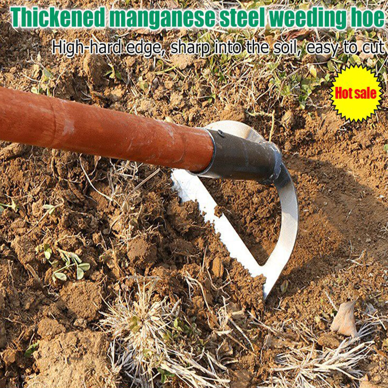 1pc Handheld Hollow Hoe Steel Hardened Weeding Rake Planting Vegetable Farm Garden Agriculture Tool Weeding Accessories