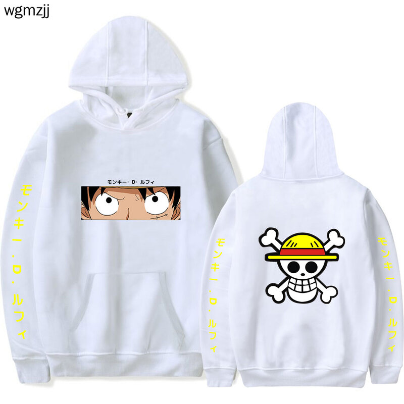 One Piece Hoodie Men's Anime Hoodies Sweatshirt Monkey D. Luffy Printed Pullover Tops Hip Hop Streetwear Clothes