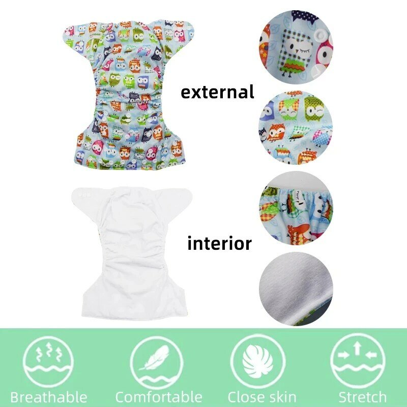 [Mumsbest] Baby regulowane pieluchy z tkaniny wielokrotnego użytku kieszonkowe pieluchy zmywalna pielucha wodoodporna pokrywa 3-15kg tkaniny Nappy