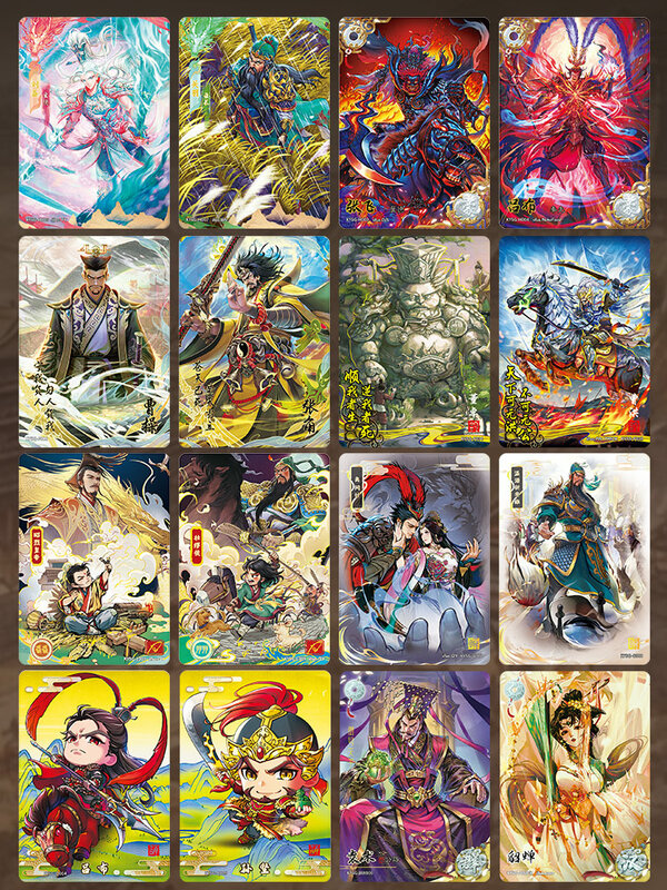 Layou kartu gaya Tiongkok baru kerajaan Qunying Yaoshi mainan kartu pahlawan Ode To The Romance of The original Collection 7 +