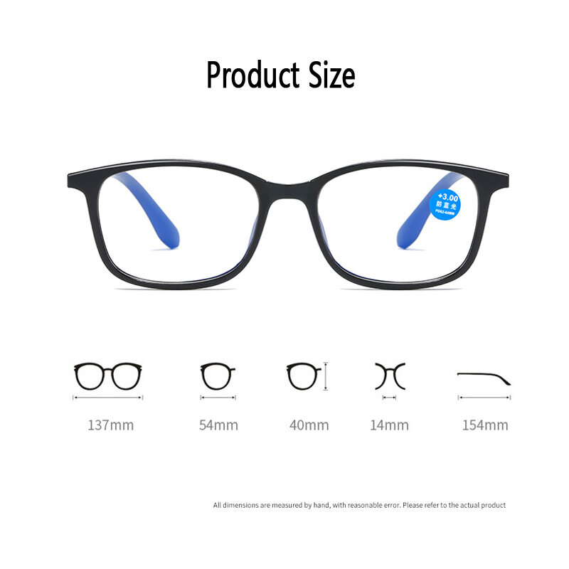 Elgru-남녀공용 초경량 노안경 독서용 안경, 안티 블루 라이트, HD, TR90, 안티 블루 라이트, 2022 신제품