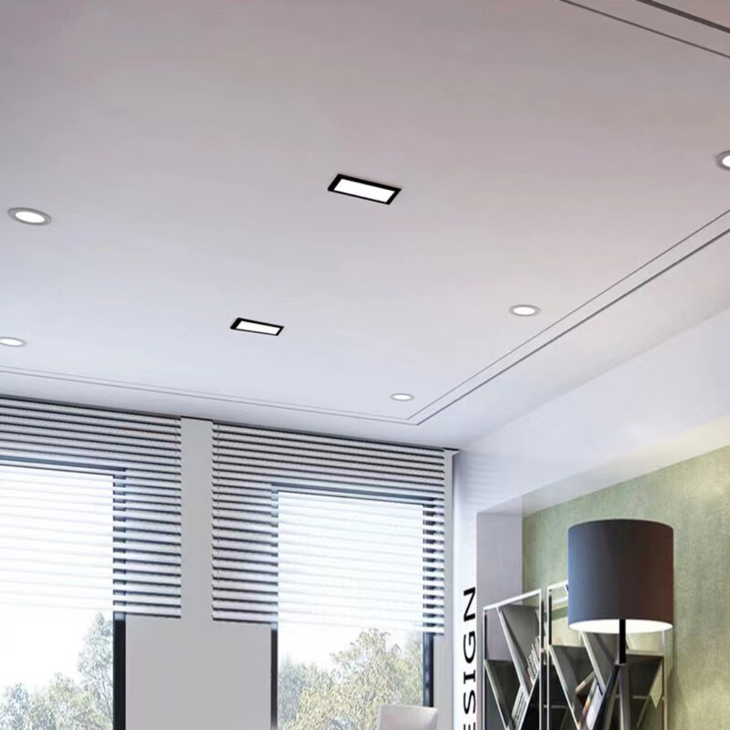 Lámpara LED empotrada para techo, foco antideslumbrante de 15W/24W/30W para sala de estar, iluminación de restaurante, 85 ~ 265V de CA, luz descendente de cabeza simple/doble