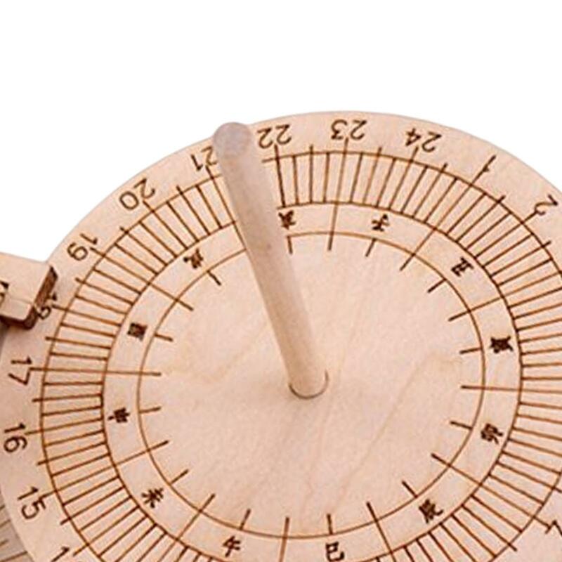 Równikowy zegar słoneczny DIY drewniany Model naukowy dla dorosłych i dzieci materiał Premium zabawki edukacyjne trwałe