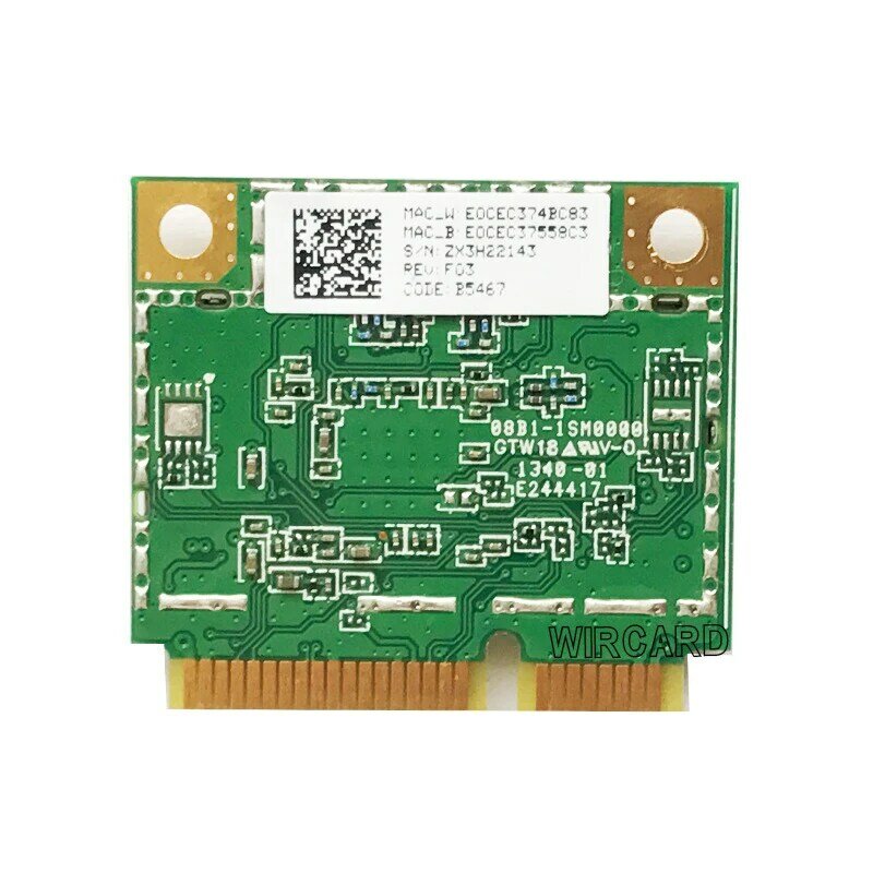 Không Dây Thẻ Cho ATHEROS AR5B225 300Mbp MINI PCI-E Card WiFi + Bluetooth 4.0 Atheros AR5B22 2.4GHz 5GHz 802.11a/B/G/N
