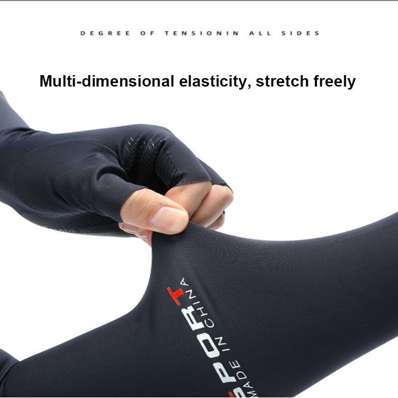 Fajne męskie rękawiczki damskie rękawiczki do biegania kolarstwo rękawy wędkarstwo rower sportowy ochronny ocieplacze na ręce UV pokrywa ochronna