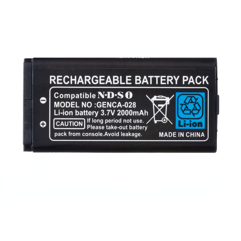 Baterai Lithium-Ion Isi Ulang 2000MAh + Kit Paket Alat untuk Nintendo DSi NDSi Baru