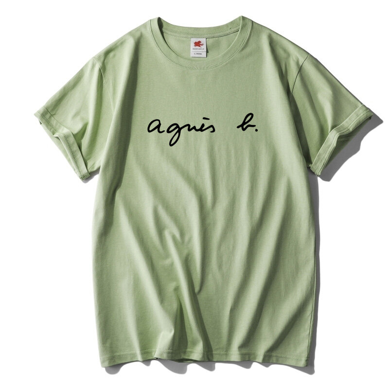 T-shirt manches courtes homme, estival et décontracté, avec monogramme coréen imprimé, 2022 coton, de haute qualité, à la mode dans la rue, de style japonais, 100%