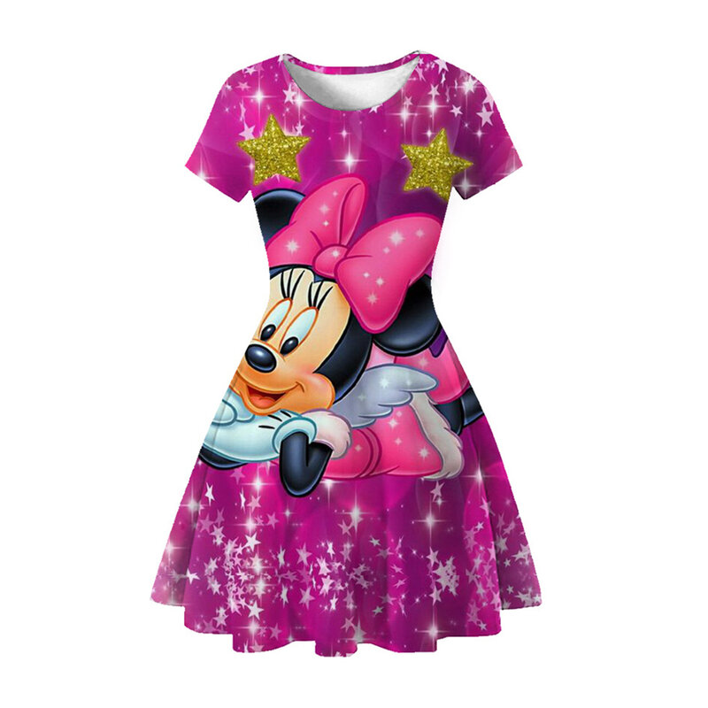 Vestido de Minnie Mouse para niñas de 3 a 12 años