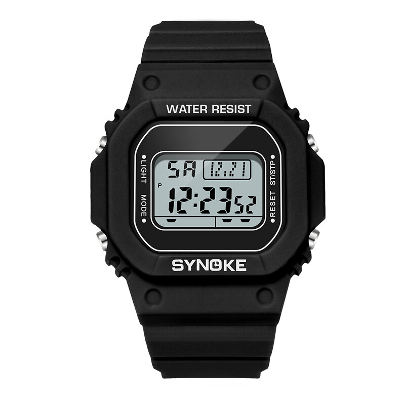 Relógio digital esportivo masculino de luxo, à prova d'água, cronógrafo, alarme led, quadrado, relógio eletrônico, relógio de pulso militar para homens