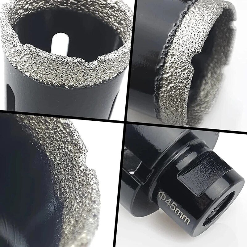 6 Buah M14 Mata Bor Berlian Benang untuk Ubin Mahkota Bor Granit Marmer Lubang Gergaji Kering Vakum Brazing Bor Set Alat Bor