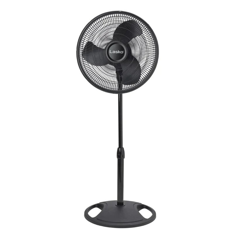 16" Oscillating Adjustable Pedestal Fan with 3-Speeds, S16500, Black