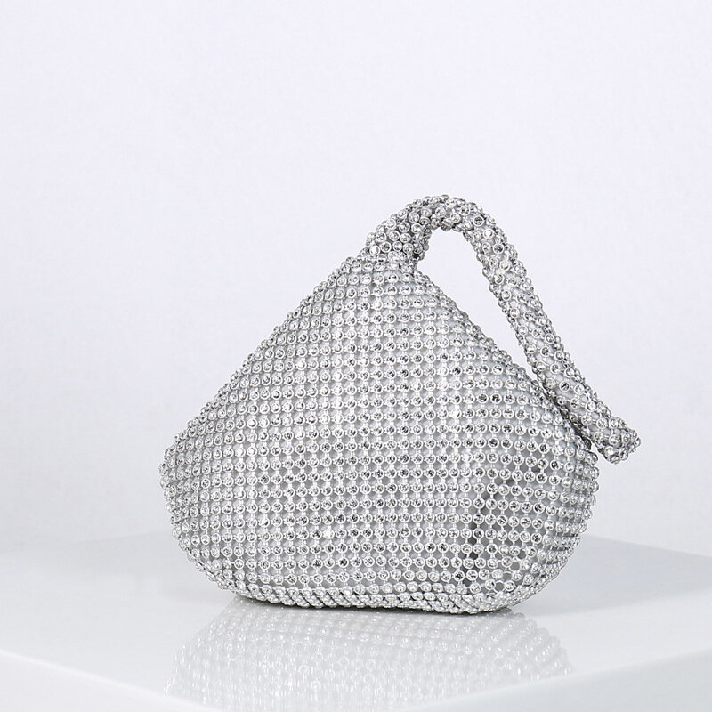 Модная Новая женская вечерняя сумка Стразы однотонная сумка популярная женская сумка ручной работы
