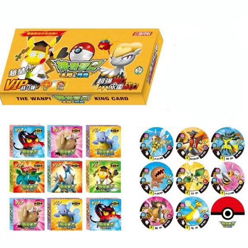 Takara Pokemon Altman Ultraman Round Cards Identity PVC Shining Card Plastic Flash  for Kids Toys Gifts