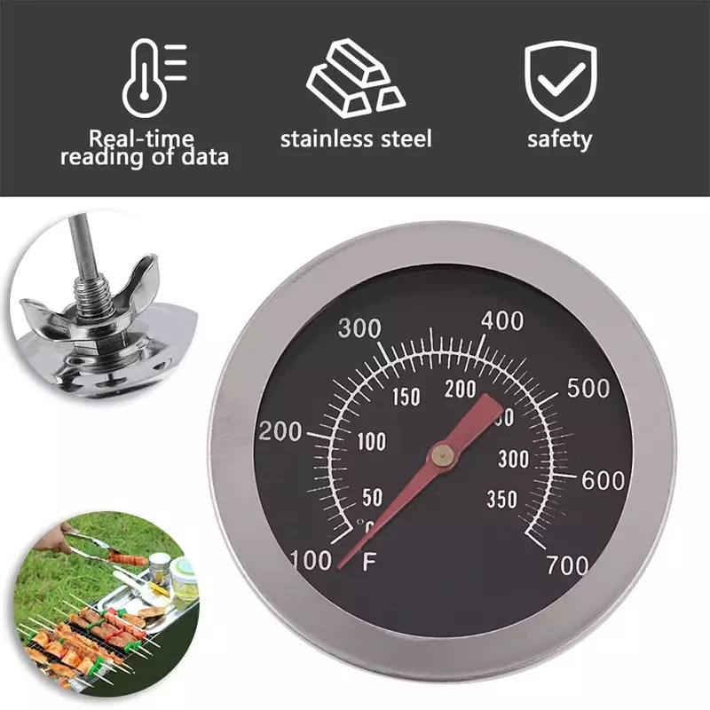 Thermomètre en acier inoxydable à lecture instantanée, pratique, pour la cuisine, la cuisson des aliments, le café, le lait