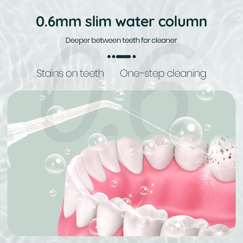 Mornwell F29 Water Flosser irrigatore orale per denti ricaricabile portatile dentale getto d'acqua 3 modalità 180ML serbatoio dell'acqua detergente per denti