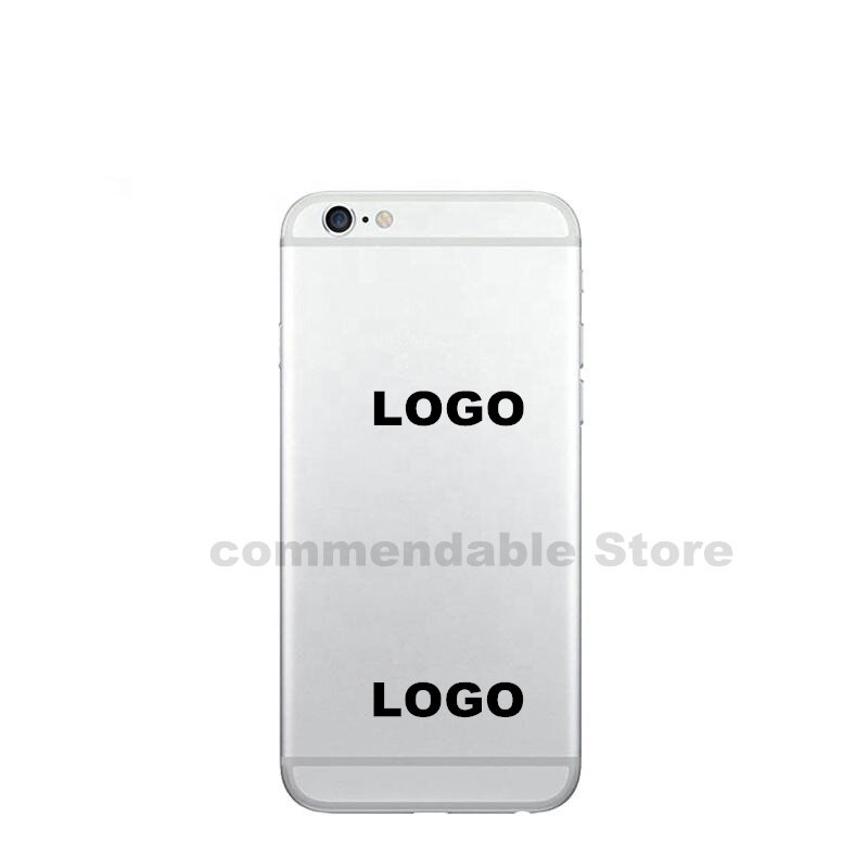 Untuk iPhone 6 6 Plus penutup pintu baterai rangka belakang bodi bass rangka tengah dengan Logo + dengan tombol samping + nampan SIM