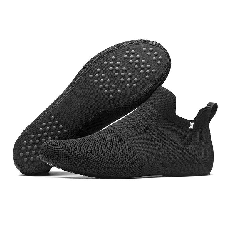 ONEMIX Sepatu Lari Fashion Pria Sneakers Sepatu Olahraga Ringan Kain Mikro Merek Mewah Kulit Sepatu Kaus Kaki Datar Dalam Ruangan