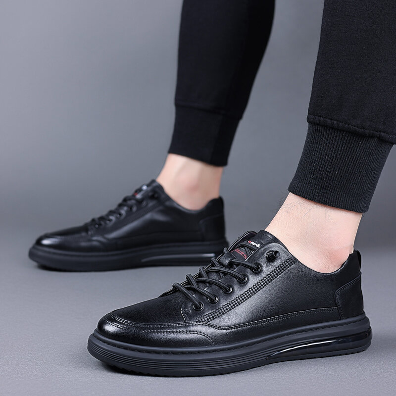Men's Leather Casual Shoes Brand Autumn New Fashion Sneakers Men Oxfords Adult Male Flats Shoes Outdoor Sneaker for Men %