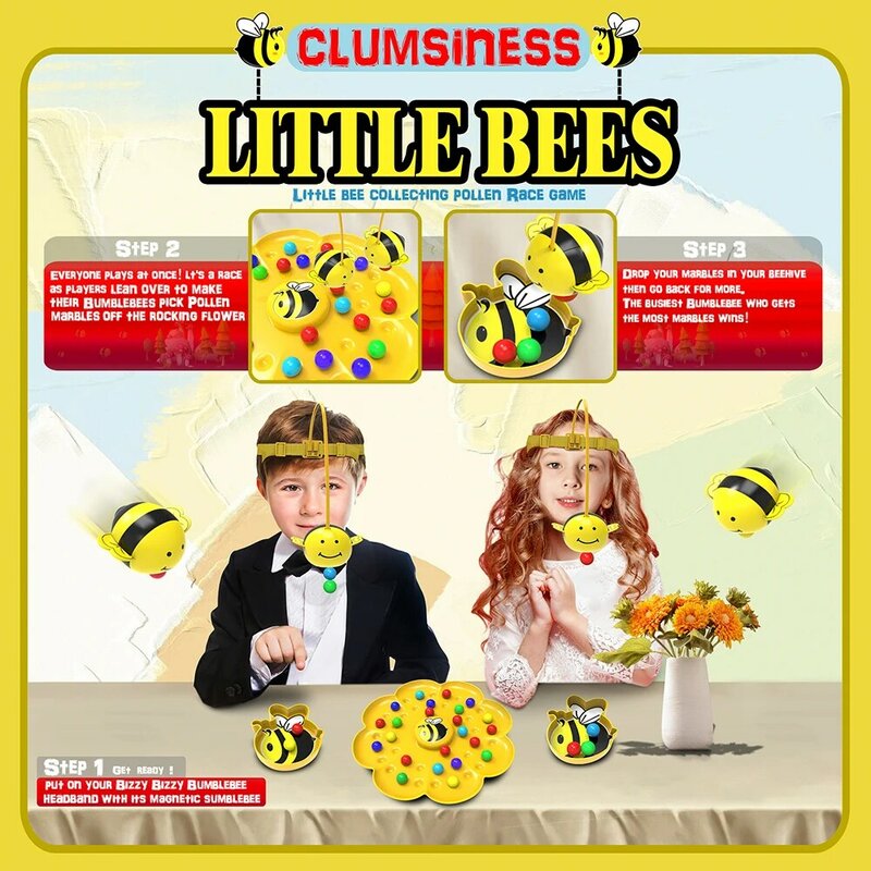 3D headset party games montessori children's toys cute beehive stickers animated characters colorful bee fishing board game gift