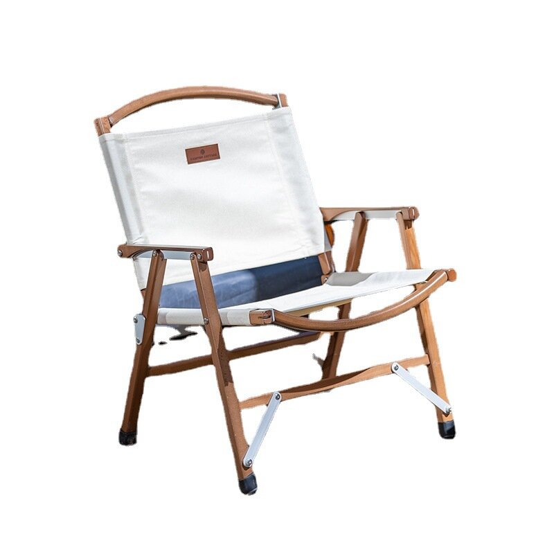 Sedia da campeggio reclinabile da esterno Kermit sedia da campeggio pieghevole portatile in tela sedia da pesca in legno massello sedia per mobili da esterno