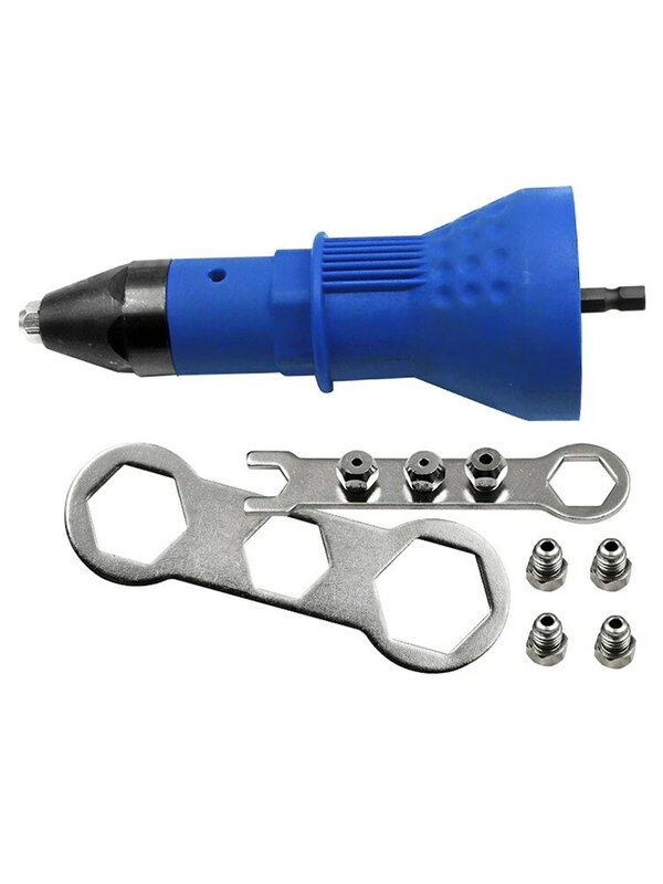 Destornillador de plástico para Taladro Inalámbrico, accesorio profesional con llave, 16,1x5,8 cm, tuerca ciega de acero al carbono, azul