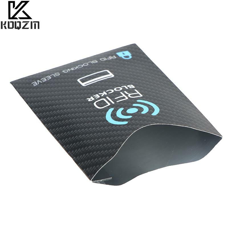 5 stücke Aluminium Folie RFID Sperrung Kredit Bank Card Halter Ärmeln Protector Lock Identität Anti-Scan NFC Signal Sichern brieftasche