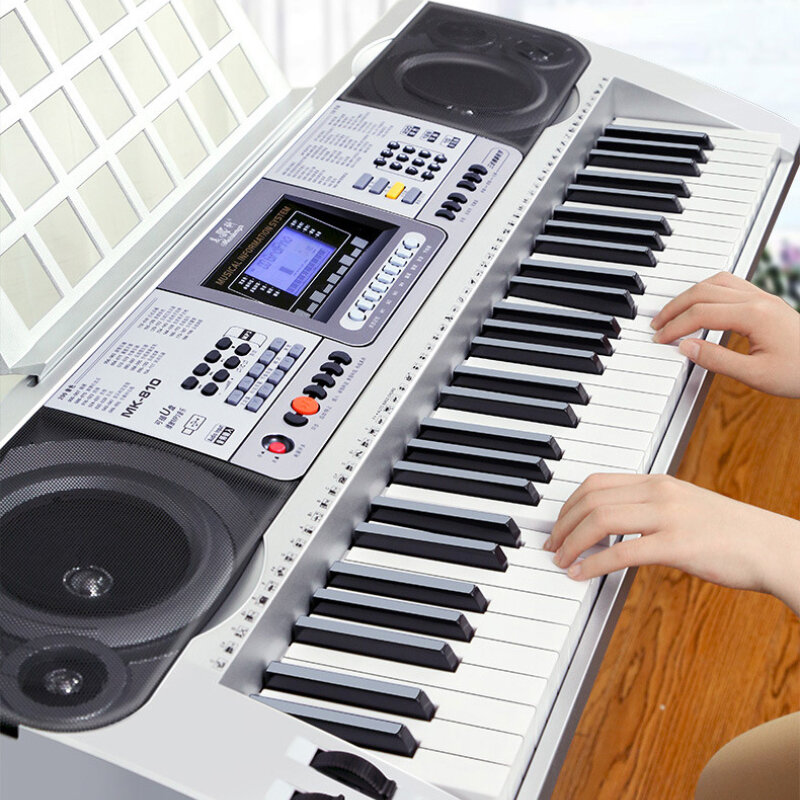 61 Kunci Musik Synthesizer Keyboard Berdiri Dewasa Fleksibel Organ Elektronik Profesional Lipat Teclado Musik Hadiah Ulang Tahun