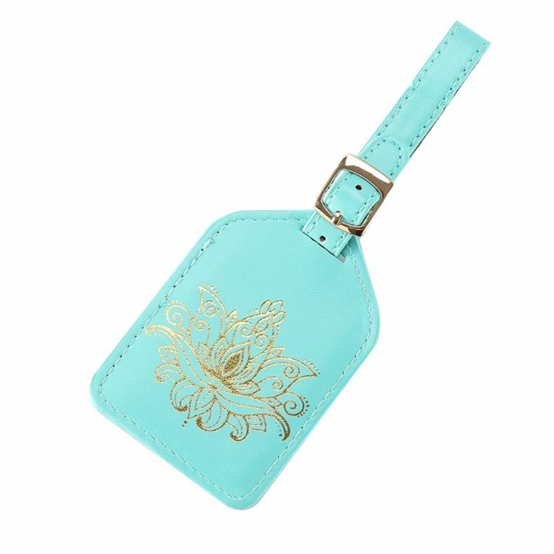 Travel Luggage Tags Gift PU Suitcase Tag with Strap
