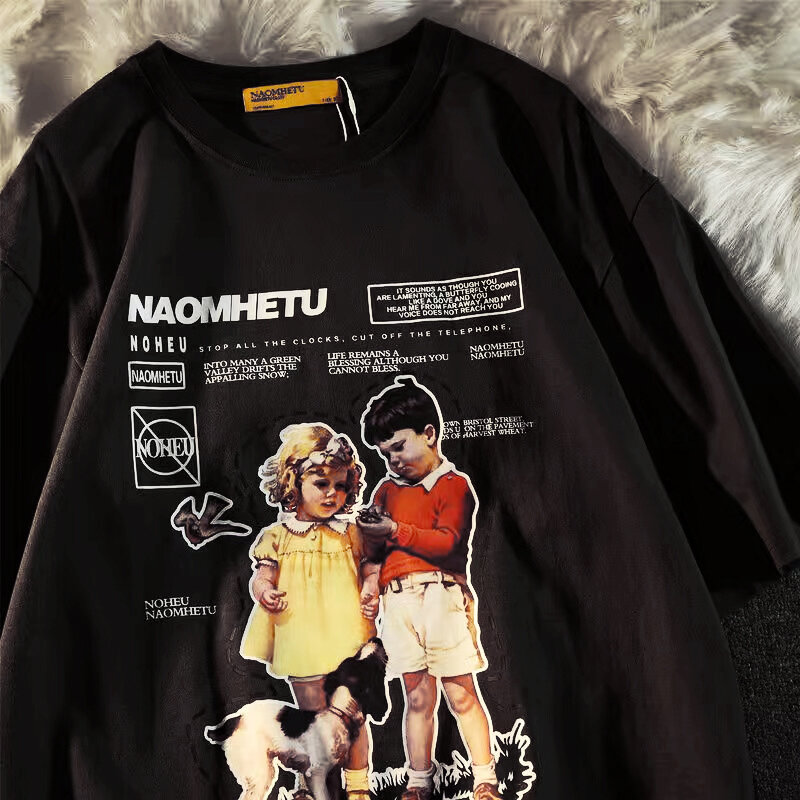 Harajuku T-shirt aesthetic graphics vintage hip hop short sleeves T-shirt streetwear Harajuku summer T-shirt comfort premium