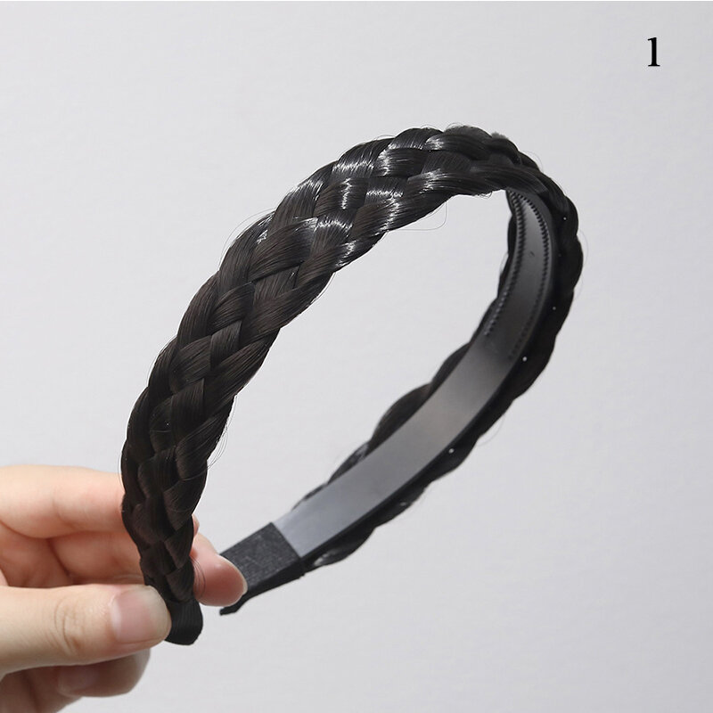 Trança peruca torção bandana fishbone tecelagem de cabelo hoop toothed antiderrapante hairband cinco fios trançado hairpiece diy hairwear