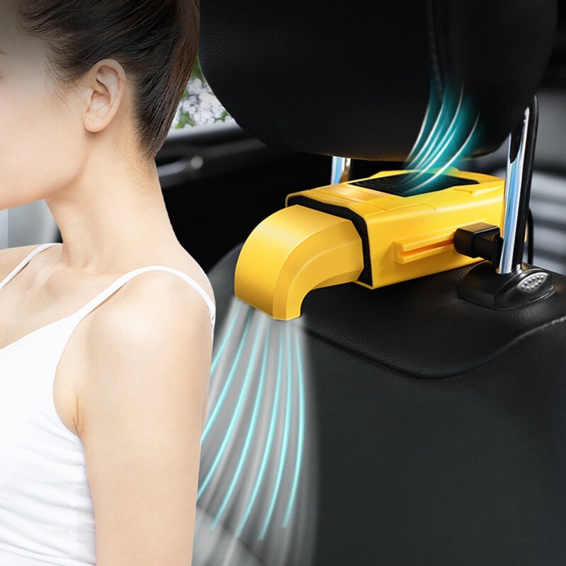 Adjustable Back Seating Ventilation Sheet Fan USB Rechargeable Air Fan Car Back Seat Cooling Fan Portable Car Seating Fan