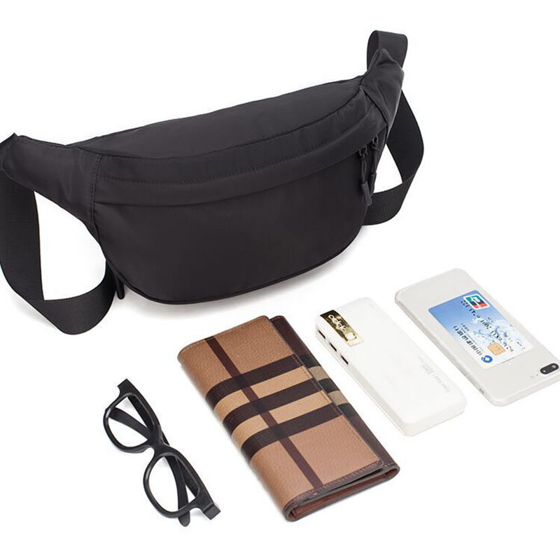 Нейлоновая поясная сумка для мужчин и женщин, брендовые Модные Простые повседневные нагрудные сумки с карманом для телефона, 2022