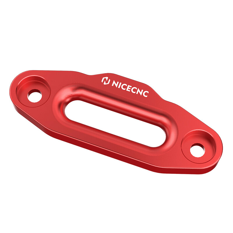 NICECNC สำหรับ4 7/8 "นิ้ว124 MM Bolt ศูนย์สำหรับ2000-3500ปอนด์ด้านหน้าด้านหลัง Hawse Fairlead เชือก ATV สีแดงสีดำ