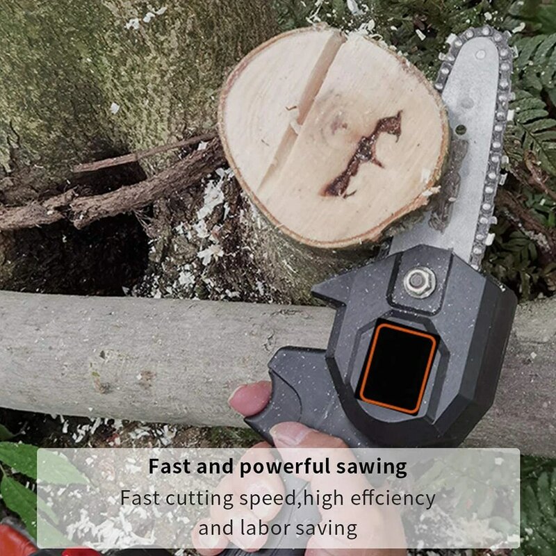 4/6Inch Chainsaw for Wood Cutting Wireless Mini Saw Chain Guid Portable Electric Saw Mini Chainsaw Logging Saw Chain Accessories