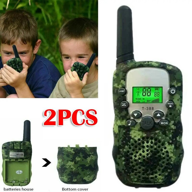 2022. nova 2x crianças walkie talkies crianças menino brinquedos de longa distância walkie talkie uhf 22 canal