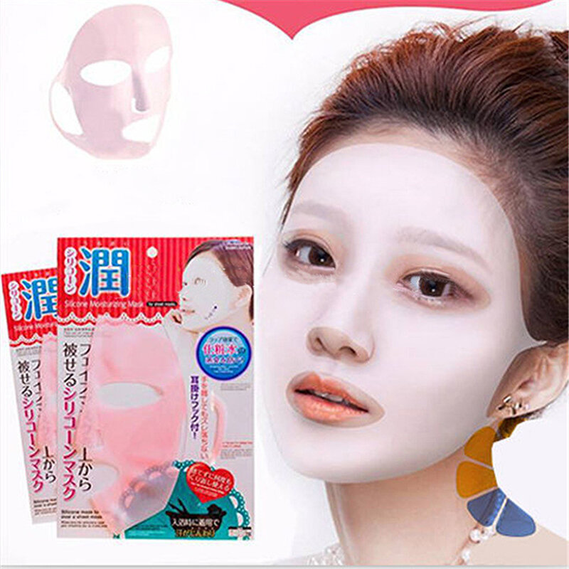 1PC maschera in fogli idratante impermeabile donna strumento di copertura per la cura della pelle del viso riutilizzabile in Silicone 3D copertura per maschera idratante per il viso
