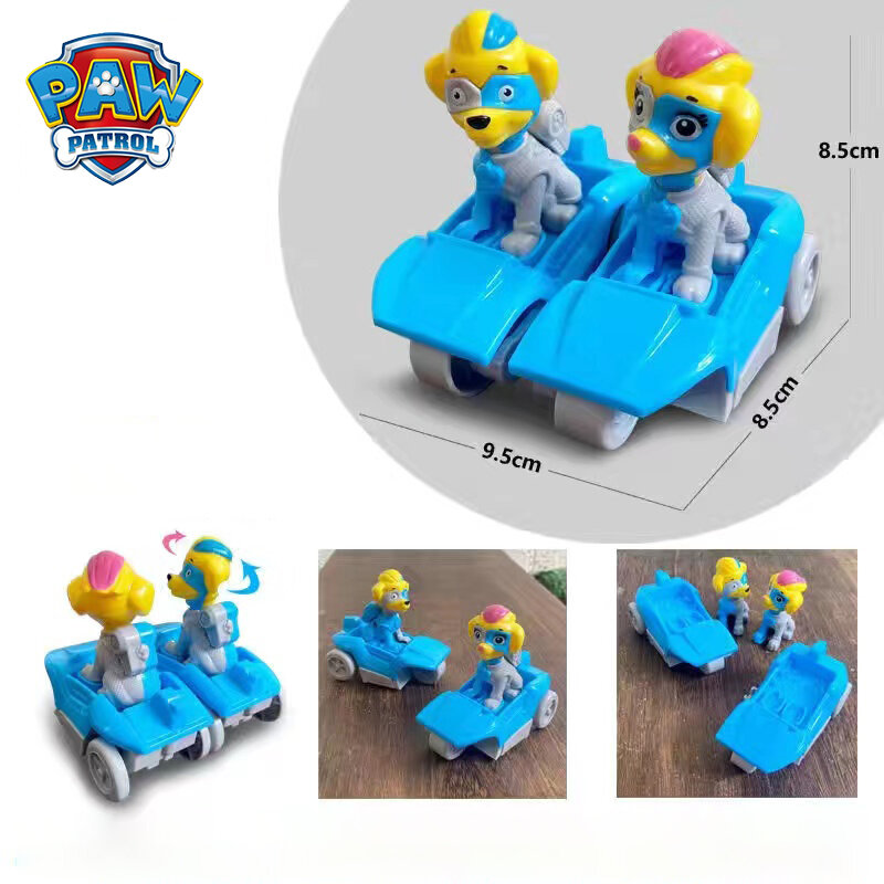 Paw Patrol – ensemble de Bus de sauvetage pour enfants, 4 pièces, jouets de voiture, figurine Tuck Ella, Everest Ryder, cadeaux d'anniversaire