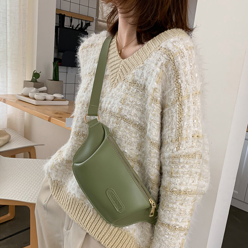 Роскошная забавная поясная сумка для женщин, модная дамская сумочка через плечо из искусственной кожи, дизайнерский брендовый клатч