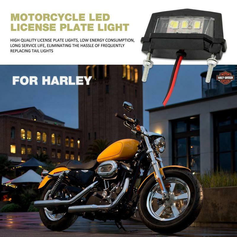 Universal 12V Motocicleta Luz de matrícula LED Número de matrícula Luz Multi-Uso Impermeável Motocicleta Acessórios Veículo Off-road