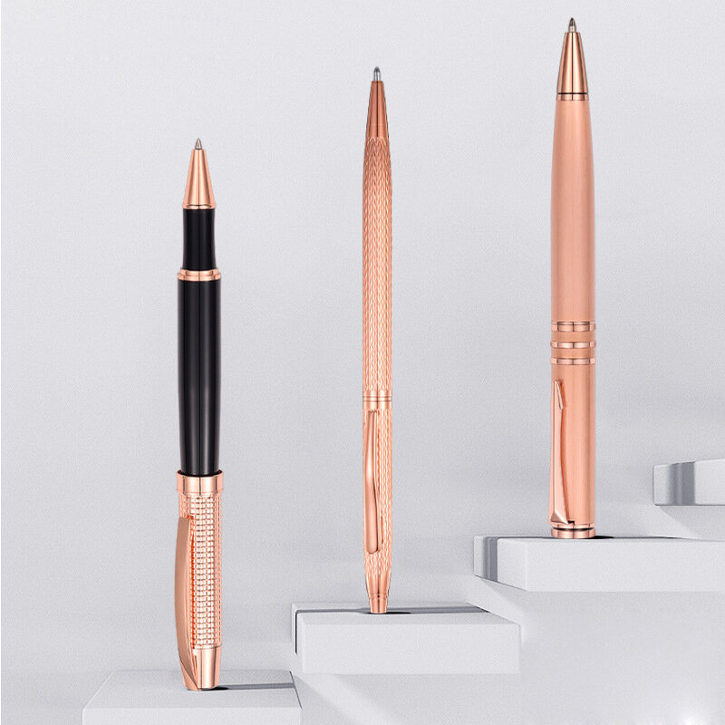 قلم حبر جاف لرجال الأعمال عالي الجودة متوفر بألوان الخشب الوردي بأفضل جودة من أفضل المبيعات قلم توقيع لرجال الأعمال