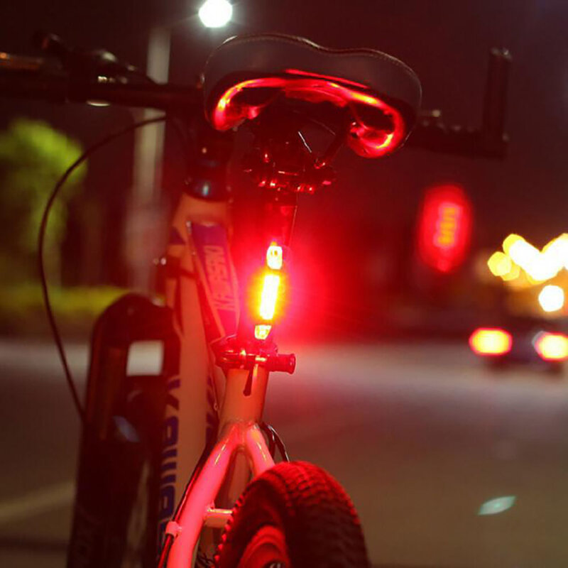 Luz Led de advertencia para montar en bicicleta, luz indicadora láser brillante, lámpara frontal recargable por USB, equipo de conducción al aire libre