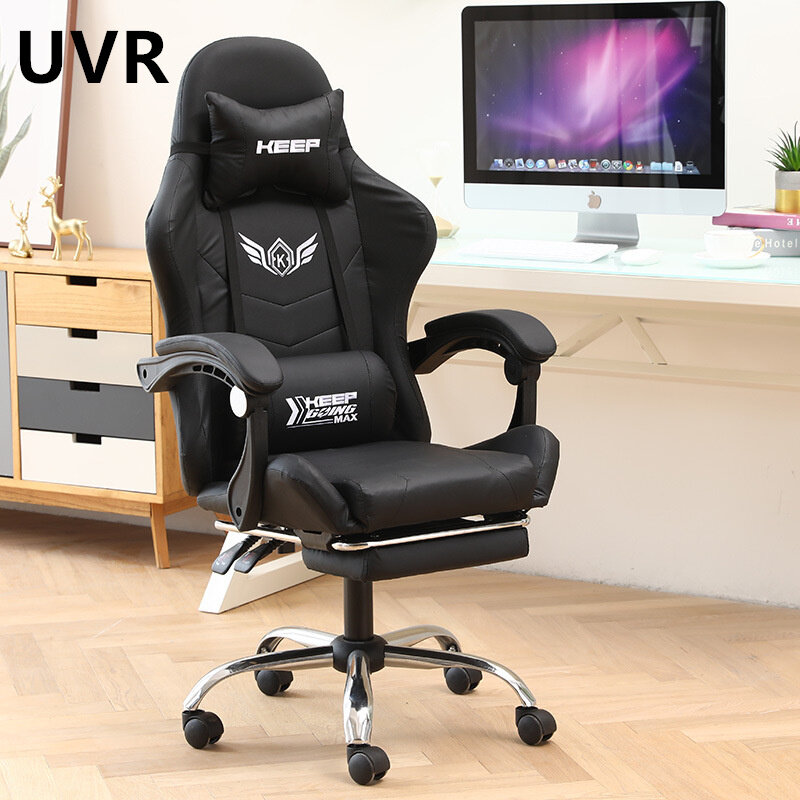 UVR-Asientos cómodos para ordenador, sillas ajustables de alta calidad con respaldo alto y reposapiés