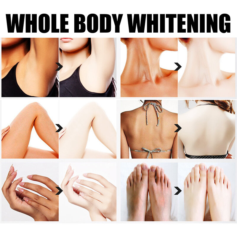 Body Whitening ครีมใต้วงแขนเข่าก้นหมองคล้ำลบเมลานินปรับปรุงสีสดใสบริษัท Moisturizing Body Lotion 60G