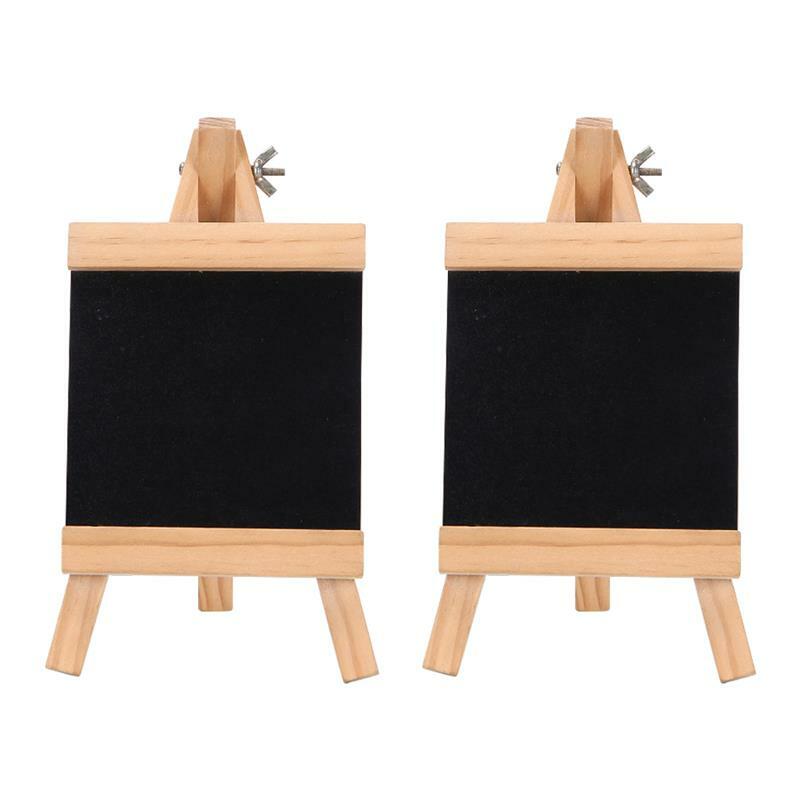 Panneau de table en bois, Mini, noir, avec chevalet de Menu