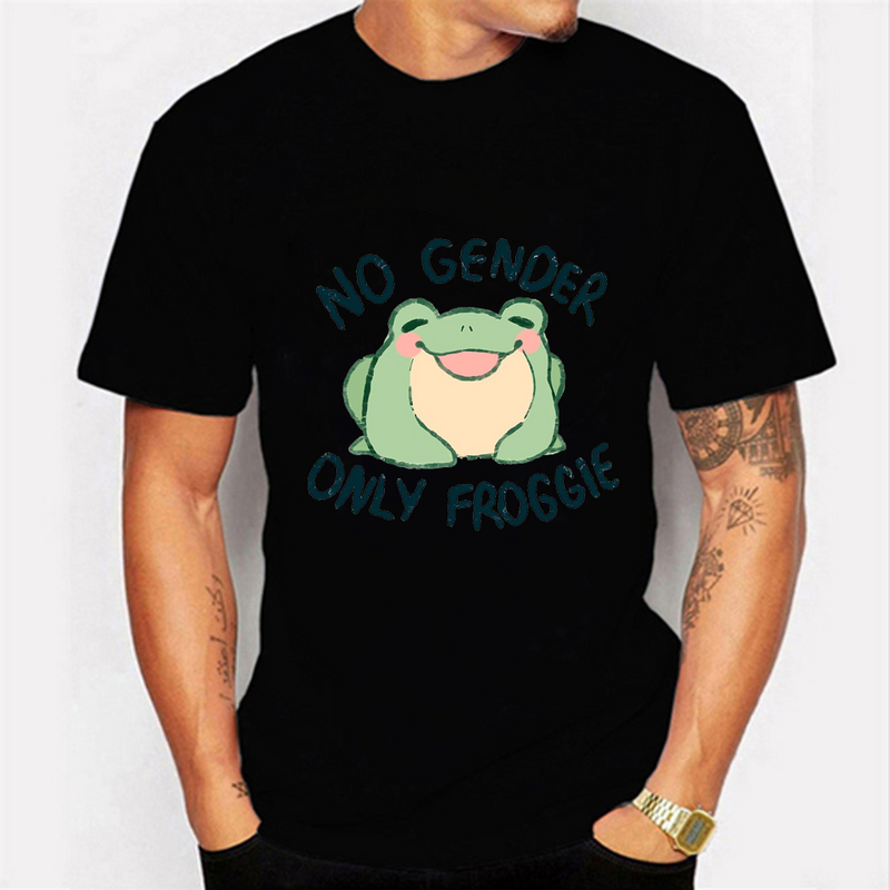 T-shirt Oversize No Gender solo Froggie Anime Cartoon T Shirt donna uomo Harajuku Shirt manica corta Graphic Tees uomo Streetwear
