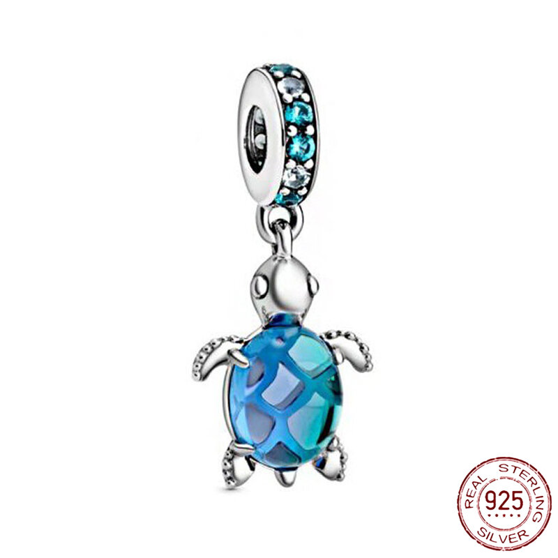 New 925 Sterling Silver Blue Lantern Sun Pendant LOVE Family Forever Bead Fit Pandora Charms Bracelet DIY Women Jewelry Beads