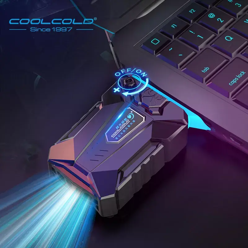 COOLCOLD สูญญากาศแบบพกพาแล็ปท็อป Cooler USB Air Cooler ภายนอกระบายความร้อนพัดลมสำหรับ15 15.6แล็ปท็อป17นิ้ว