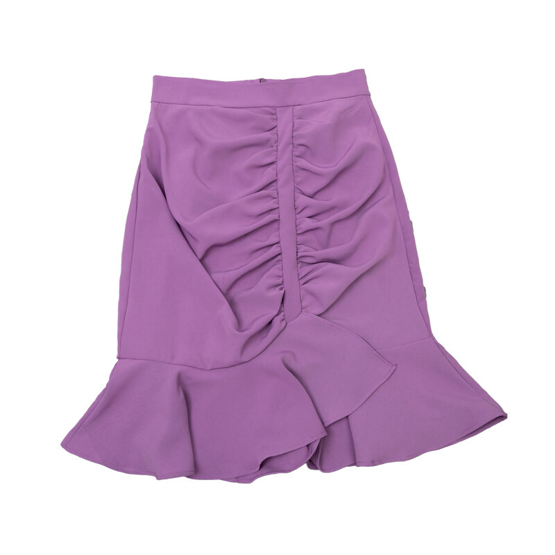 Wisher & Tong-falda de sirena para mujer, minifaldas sexys de cintura alta, a la moda coreana, a la cadera, color negro, primavera y verano, 2022