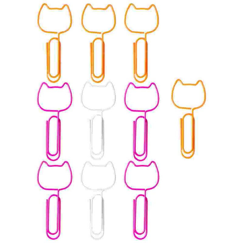 20 clipes de papel de design animal dos pces clipes criativos da liga (cor aleatória)