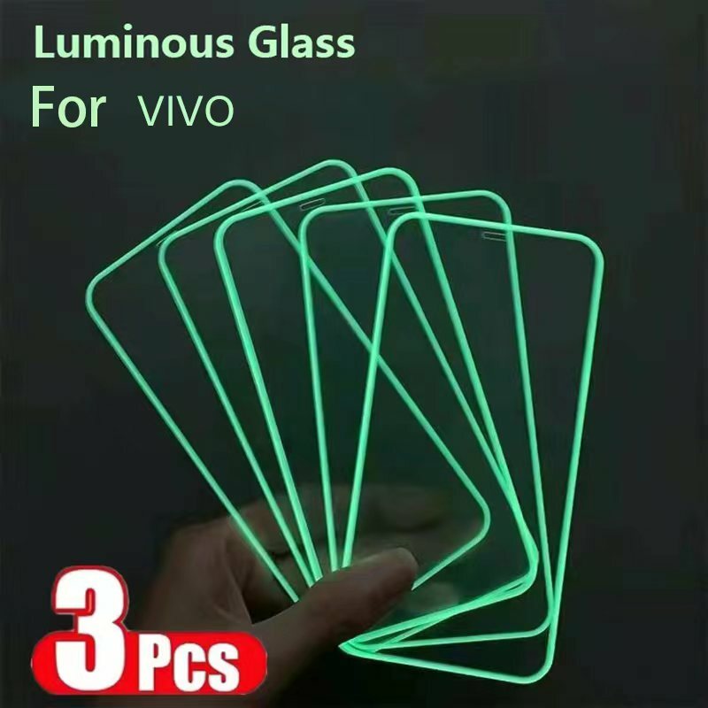 Protectores de pantalla luminosos para Vivo, vidrio templado brillante, para Y97, Y95, Y93, Y91, Y85, Y83, Y73, Y70, Y50, Y30, Y17, Y15, y21, V20, V17, V15, V11